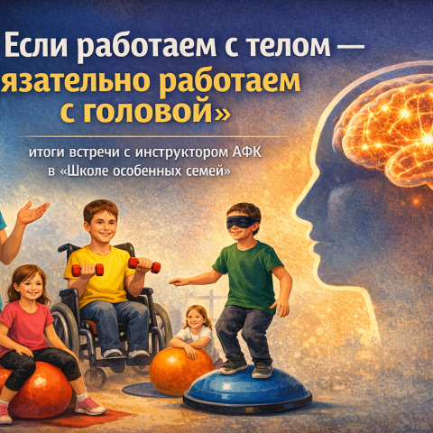 «Если работаем с телом — обязательно работаем с головой»: итоги встречи с инструктором АФК в «Школе особенных семей»