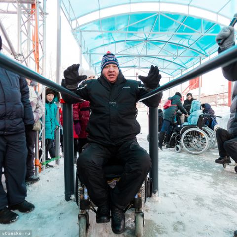 Спортплощадка для инвалидов впервые открылась в Томске